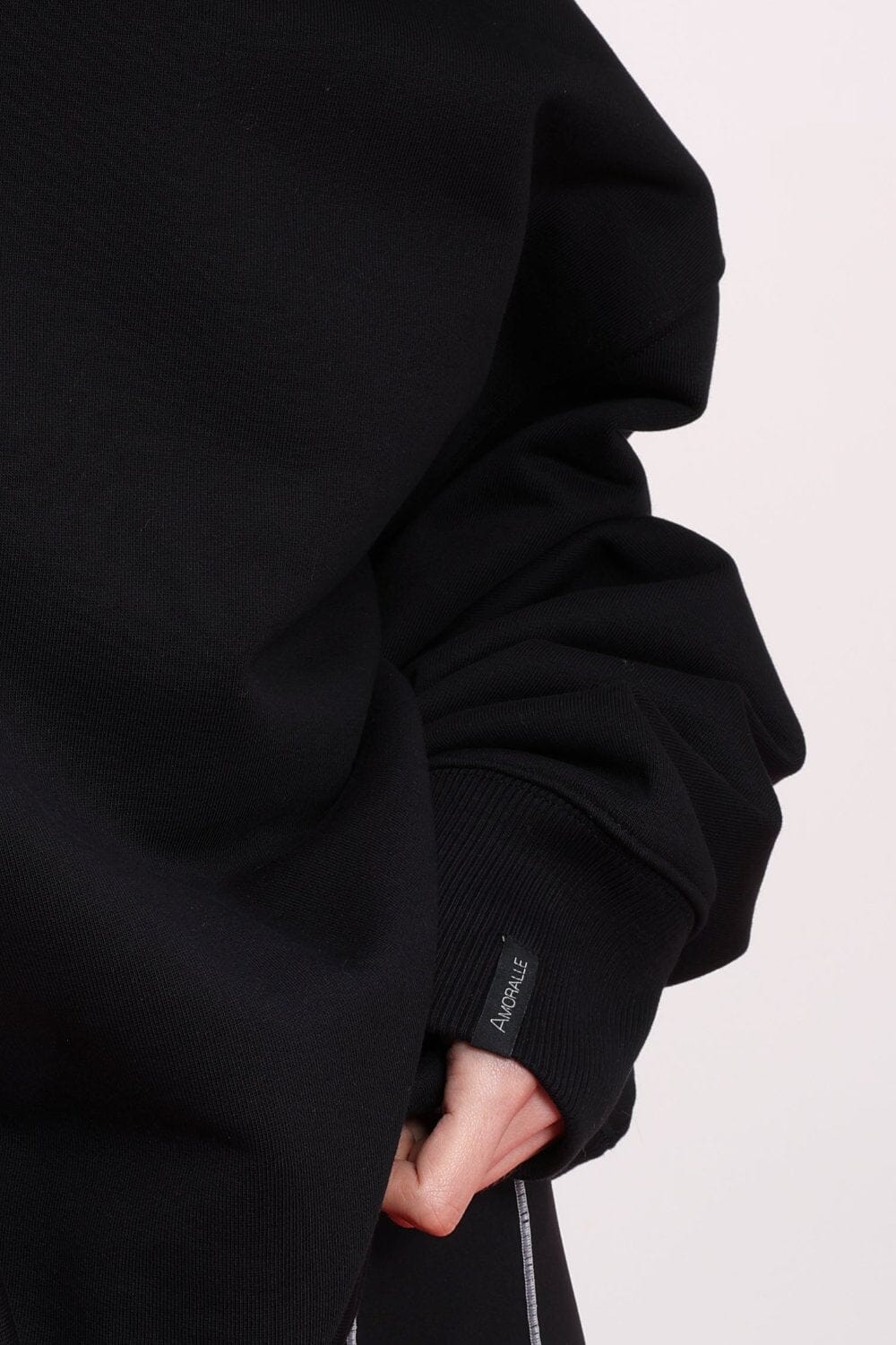Black Relaxed Organic Cotton Sweatshirt Product Amoralle