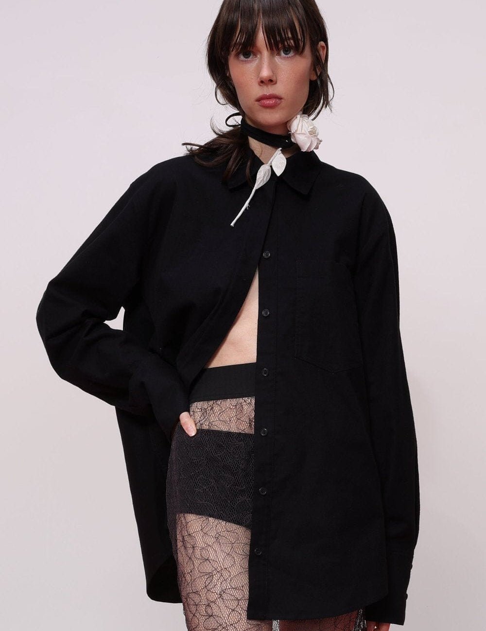 Cotton Flannel Button-Up Shirt Product Amoralle