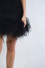 Femme Fatale Silk Mini Slip Dress Black Product Amoralle