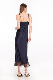 Midnight Veil Midi Slip Dress Product Amoralle
