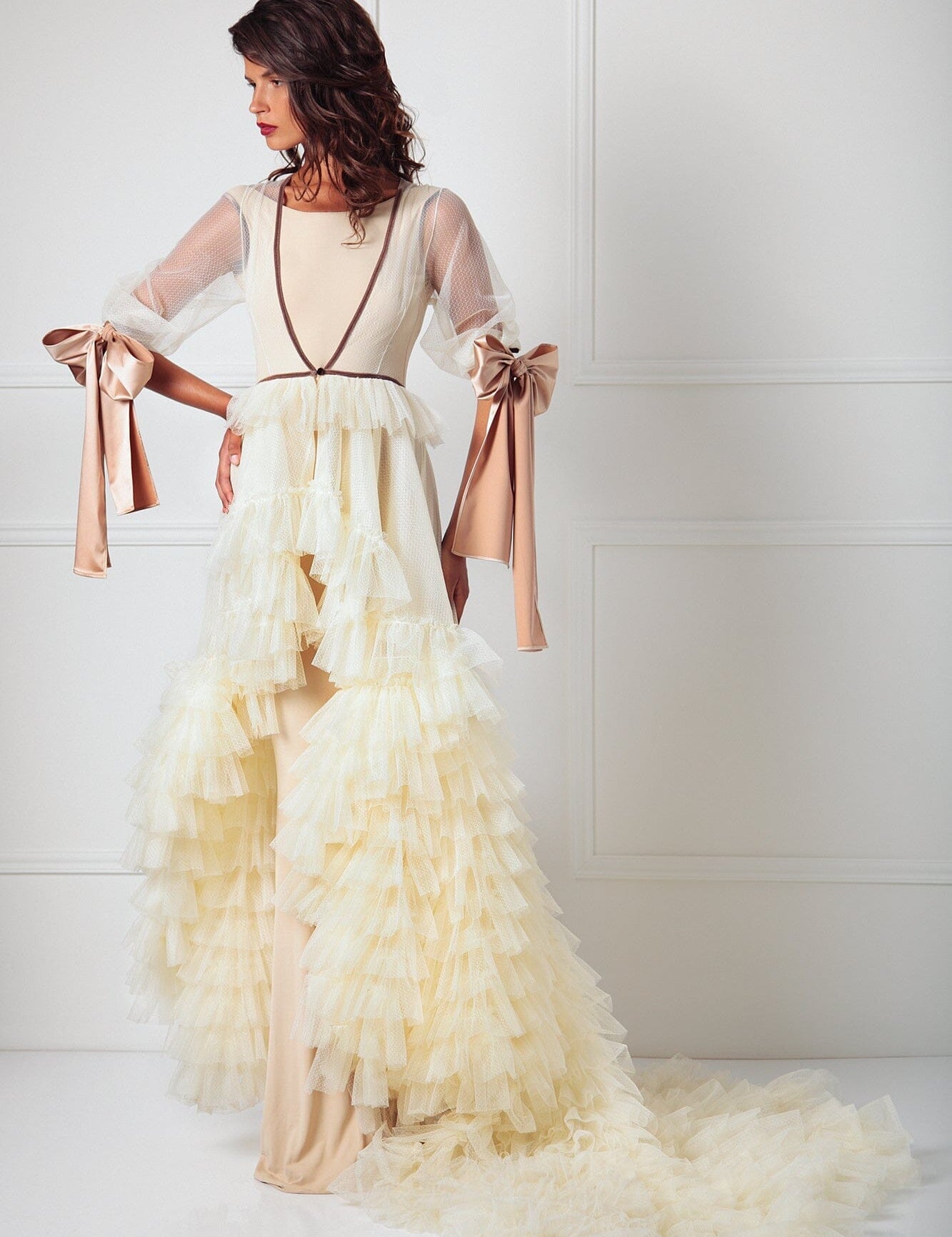 Petal Dusk Robe Light Caramel Amoralle