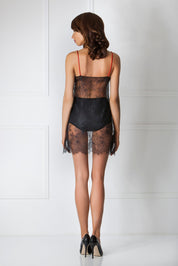 Sheer Lace Mini Slip Product Amoralle