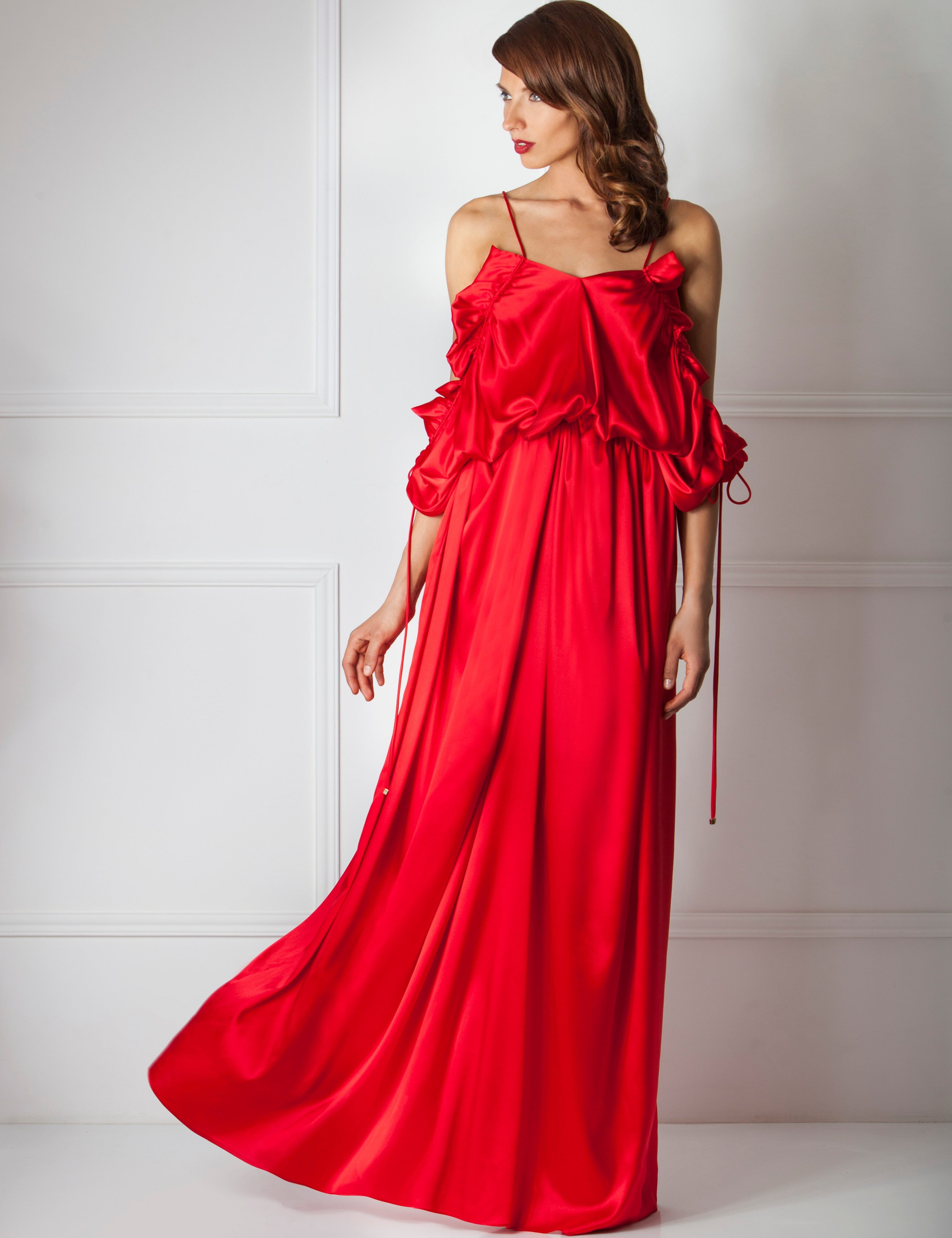 Silk Greek Goddes Dress Product Amoralle