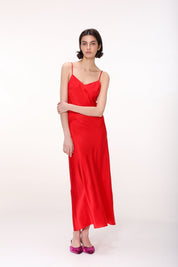 Silk Midi Slip Dress Product Amoralle