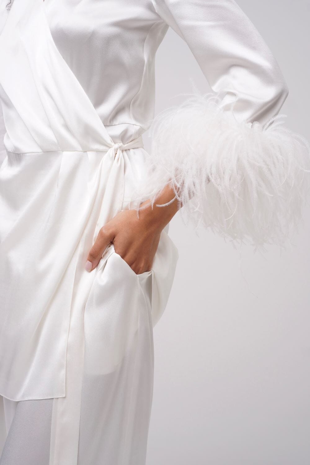 Stargazing Silk Kimono And Trousers Set Product Amoralle