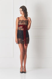 Velvet Belt Lace Slip Product Amoralle