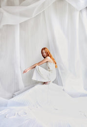 White Linen Maxi Slip Product Amoralle