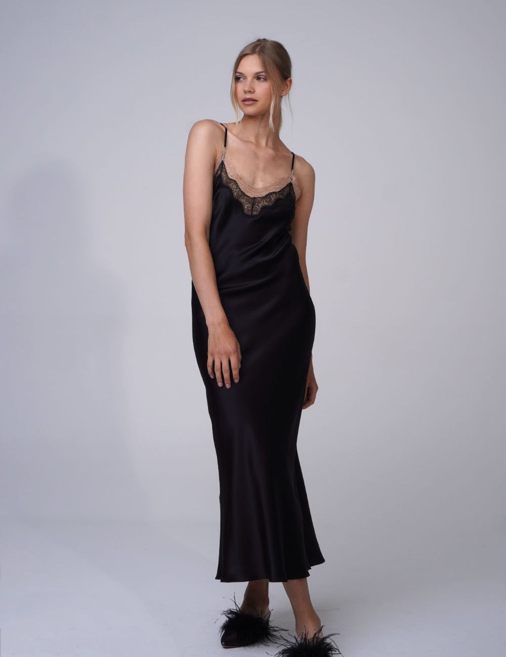 Moon River Silk Slip Black Product SIA Glamoralle