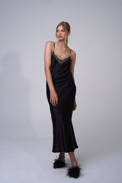Moon River Silk Slip Black Product SIA Glamoralle