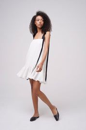 Sweetheart Summer Linen Dress White Product SIA Glamoralle