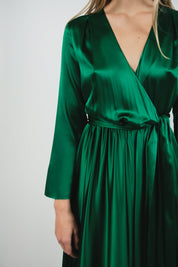  A Sudden Kiss Silk Robe Green Product Amoralle