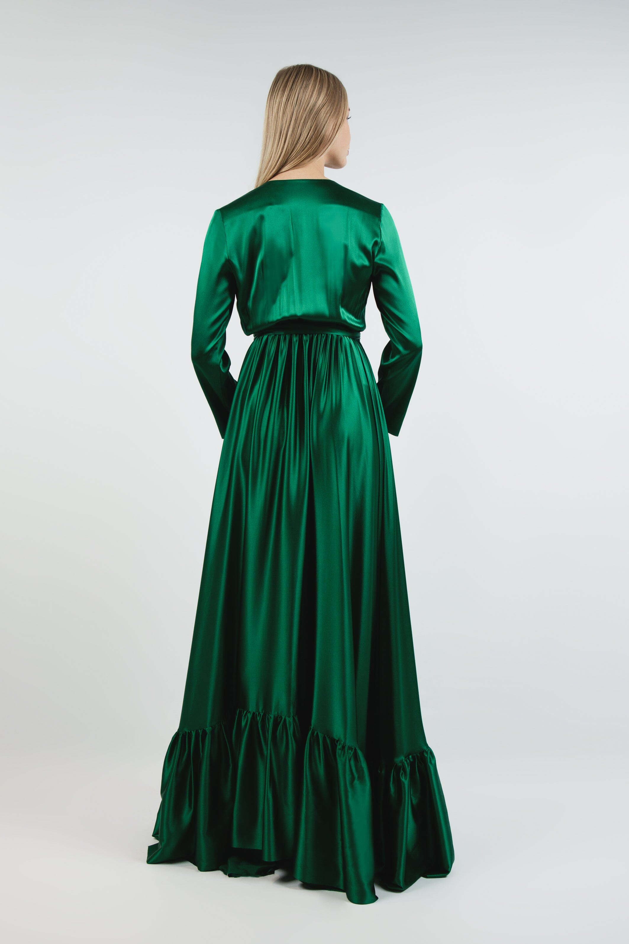  A Sudden Kiss Silk Robe Green Product Amoralle
