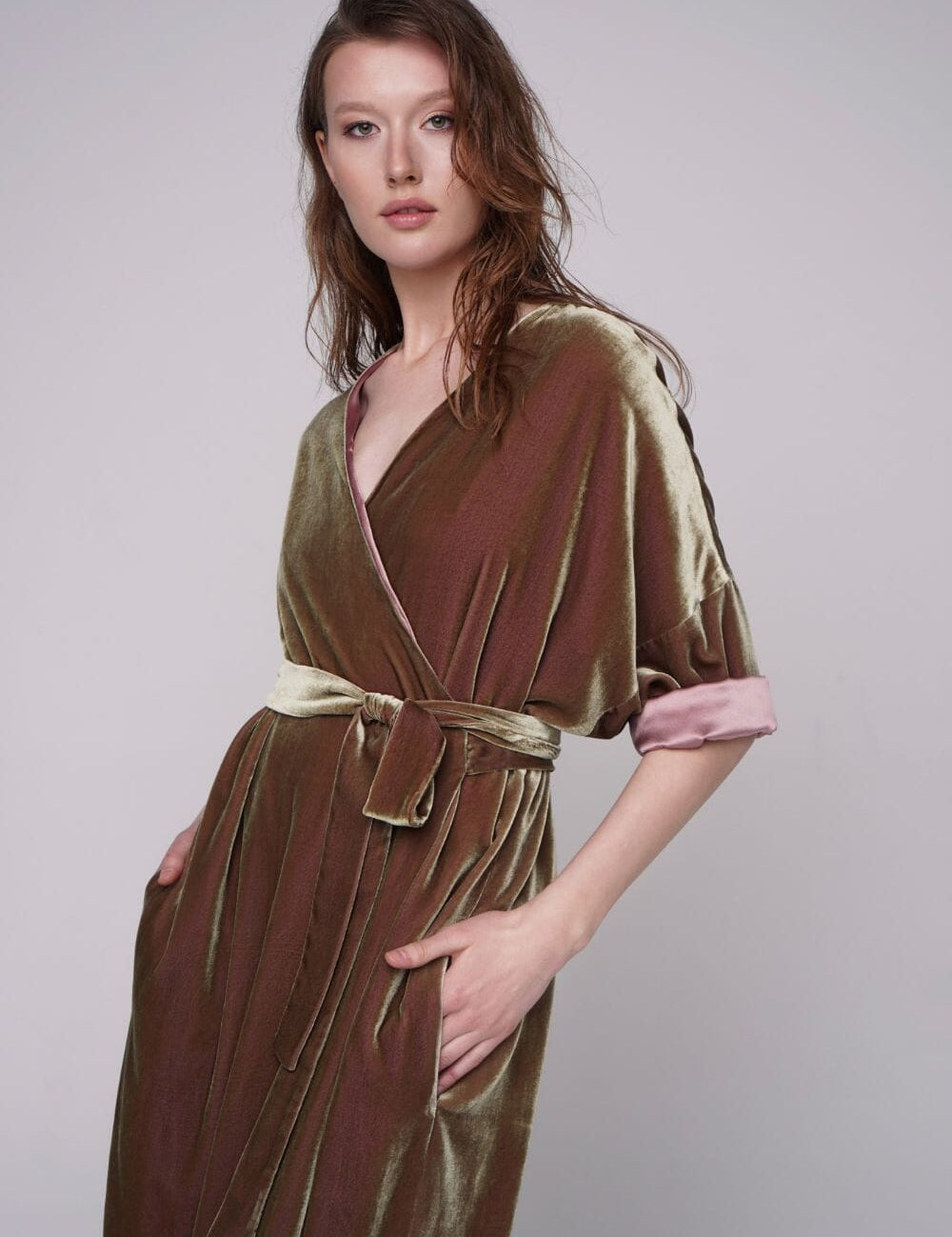  Amber Dusk Robe Olive Product Amoralle