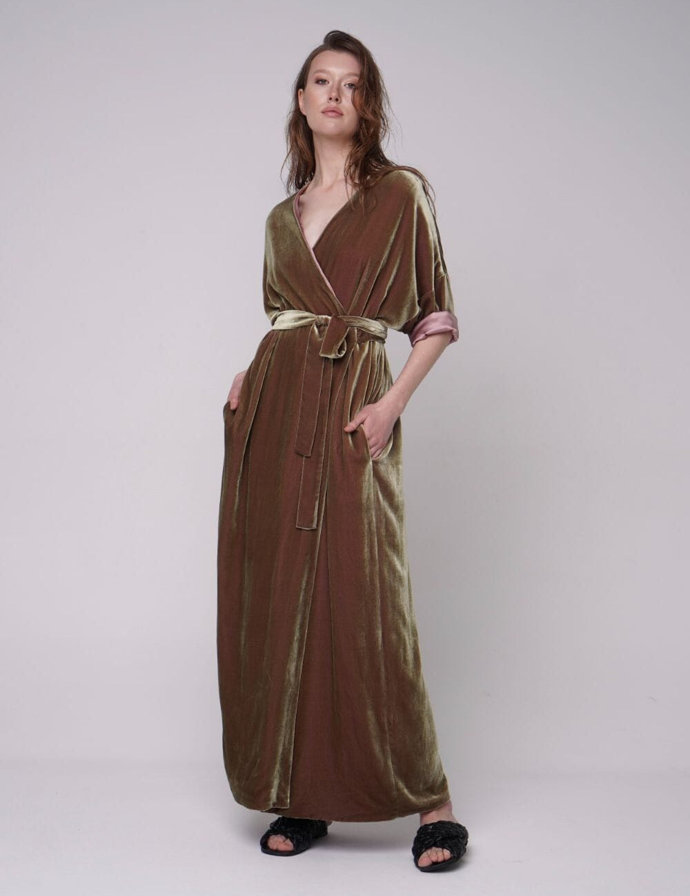  Amber Dusk Robe Olive Product Amoralle