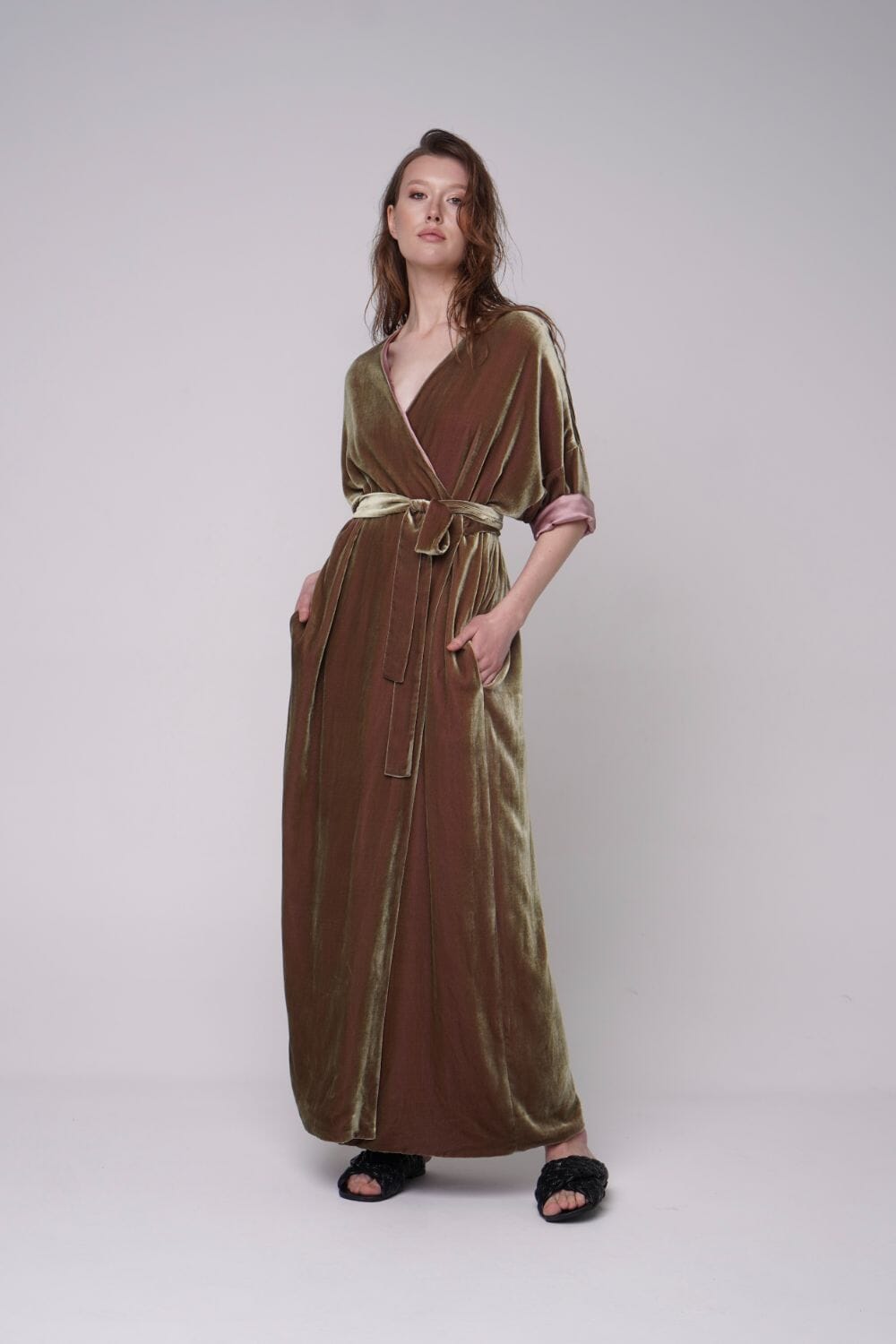  Amber Dusk Robe Olive Product Amoralle