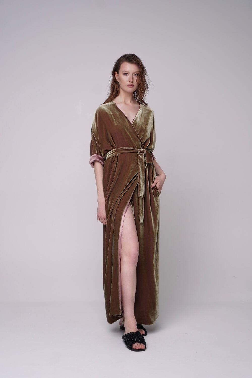  Amber Dusk Robe Olive Product Amoralle