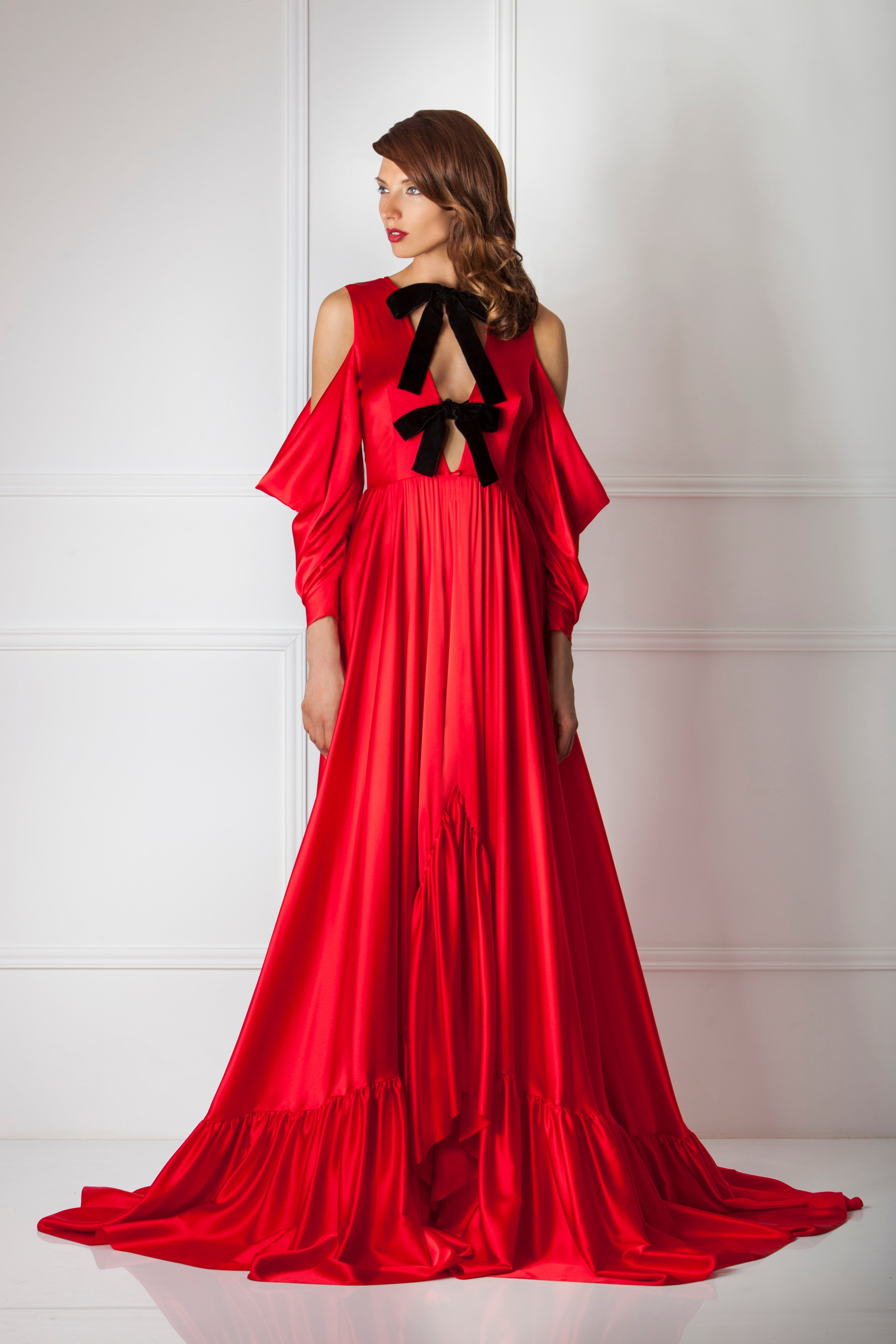  Aphrodite Scarlet Silk Robe Product Amoralle