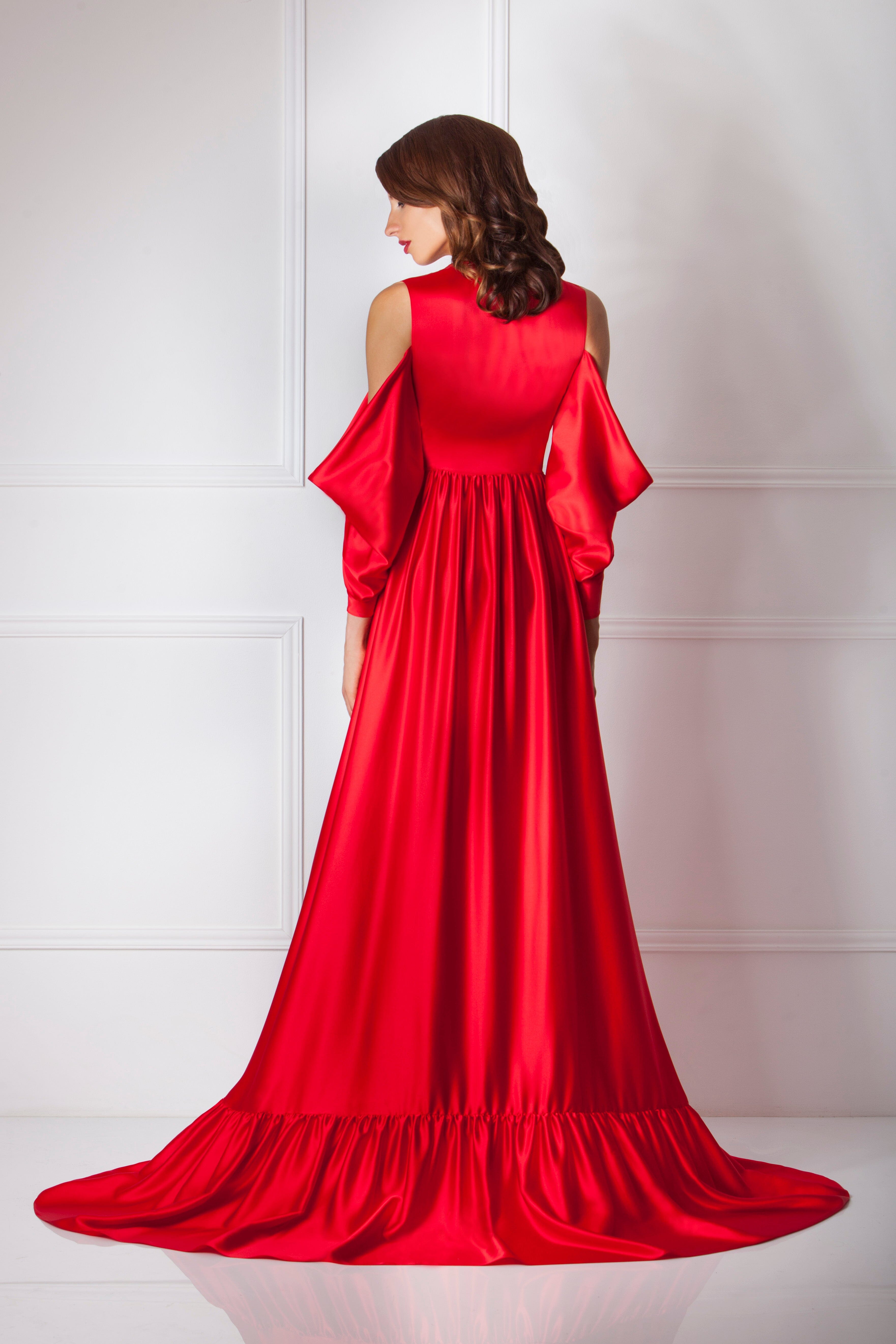  Aphrodite Scarlet Silk Robe Product Amoralle