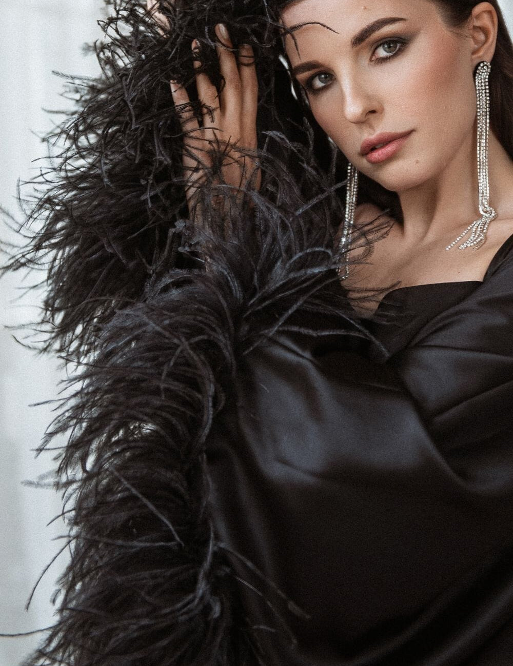  Black Silk Thalassic Robe Amoralle