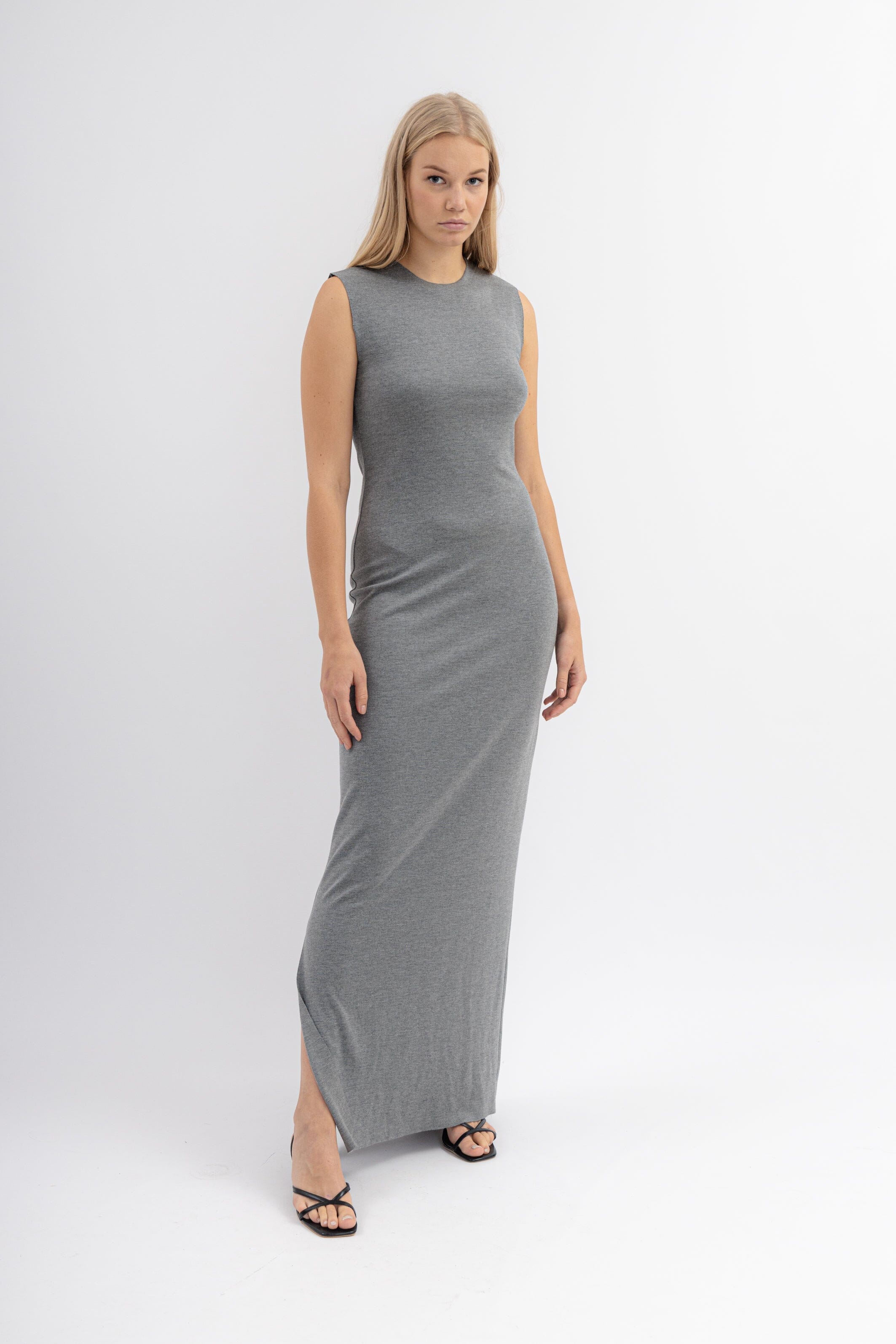  Blended Cashmere Dress Grey Product Amoralle