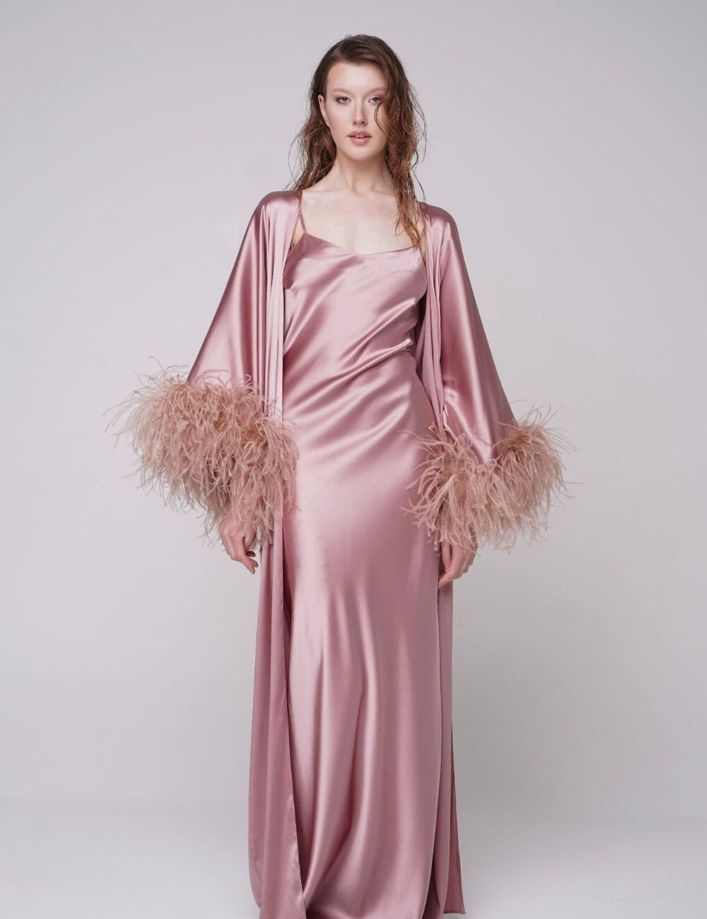  Blush Silk Thalassic Robe Amoralle