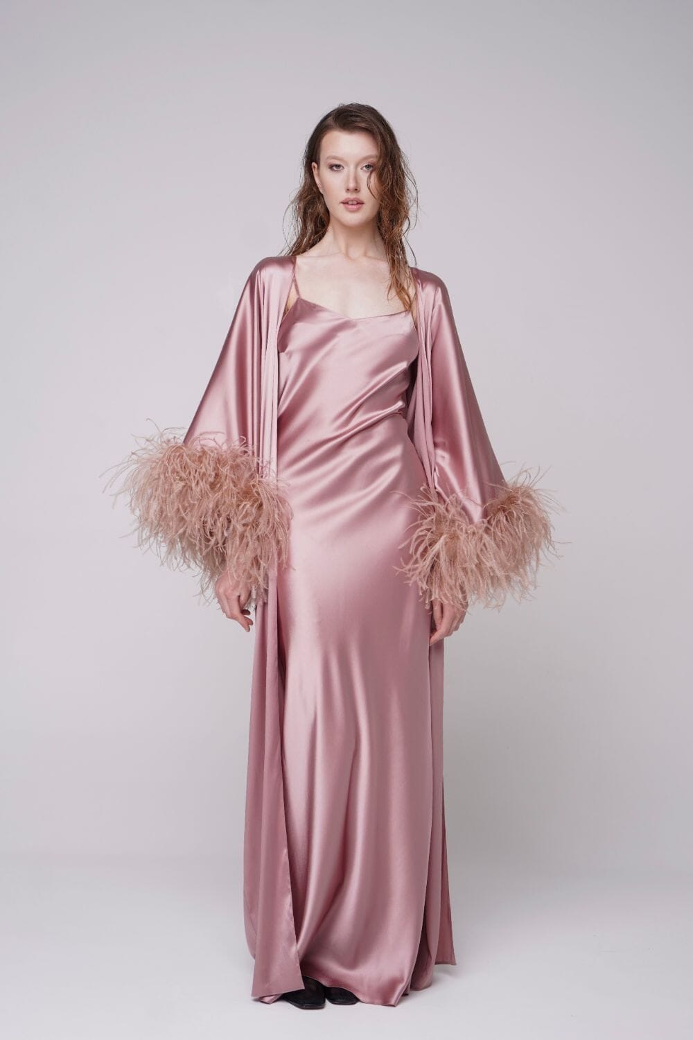  Blush Silk Thalassic Robe Amoralle