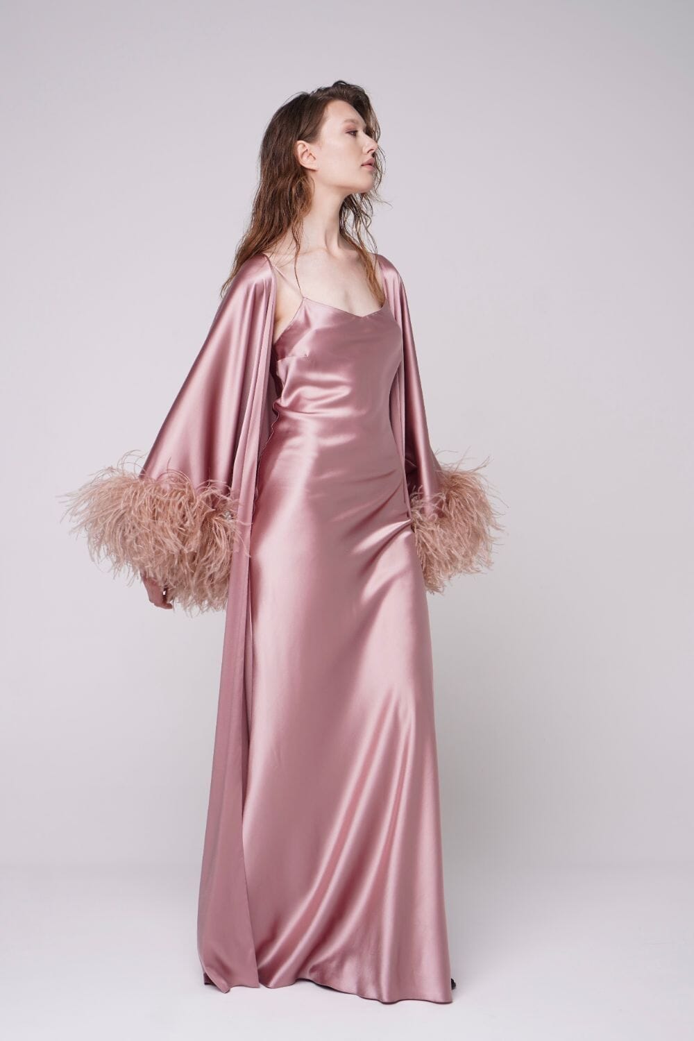  Blush Silk Thalassic Robe Amoralle