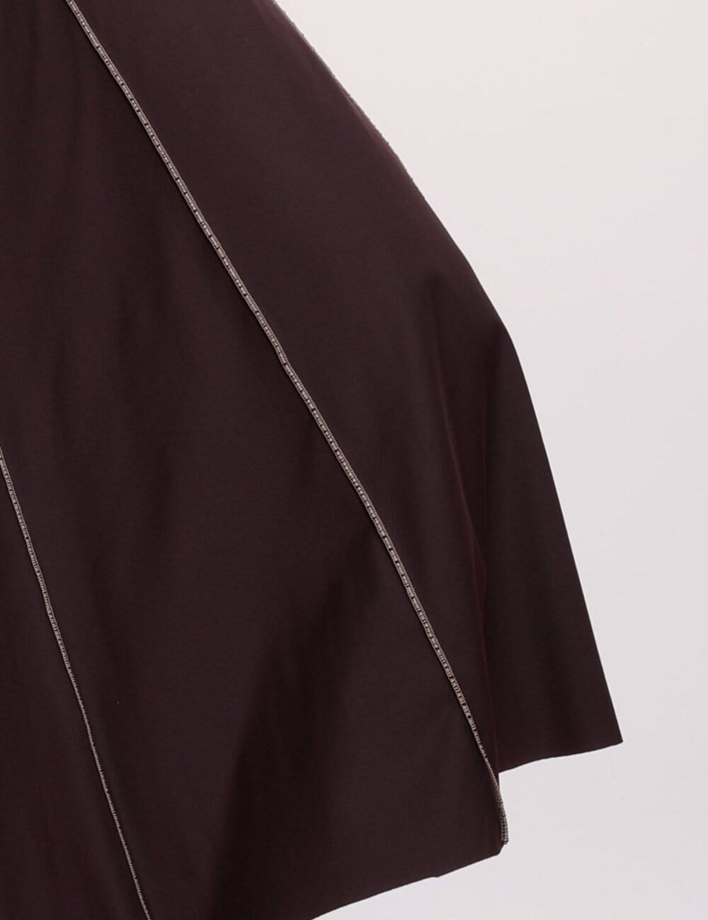  Brown Stitch Detail Midi Skirt Product Amoralle