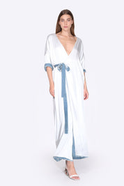  Celestial Silk Velvet Powder Blue Robe Product Amoralle