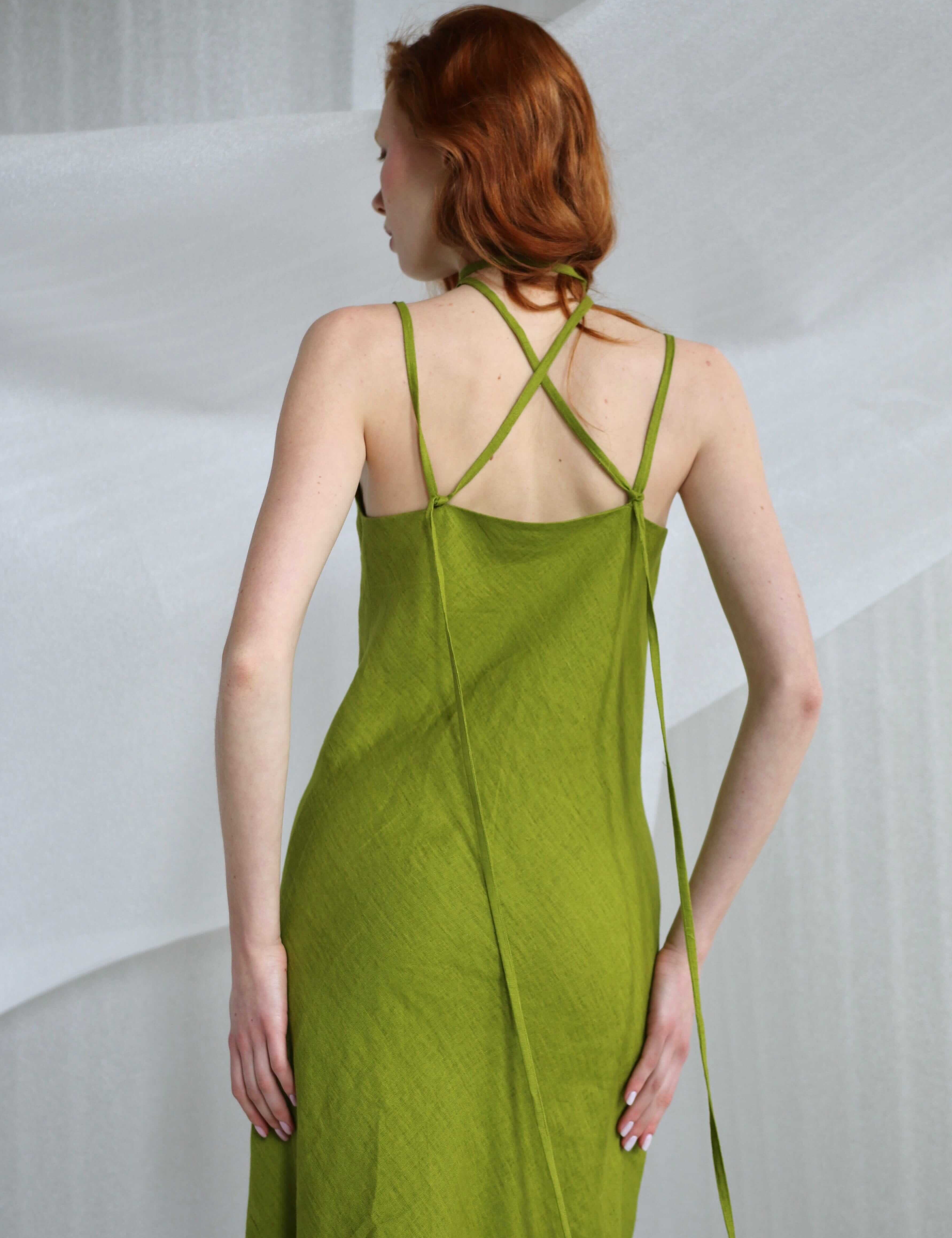  Citrine Linen Midi Slip Product Amoralle