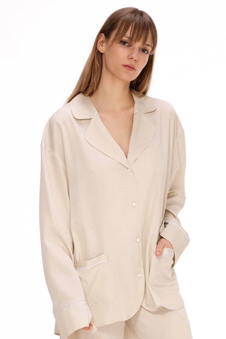  Cotton Shirt in White Product Amoralle