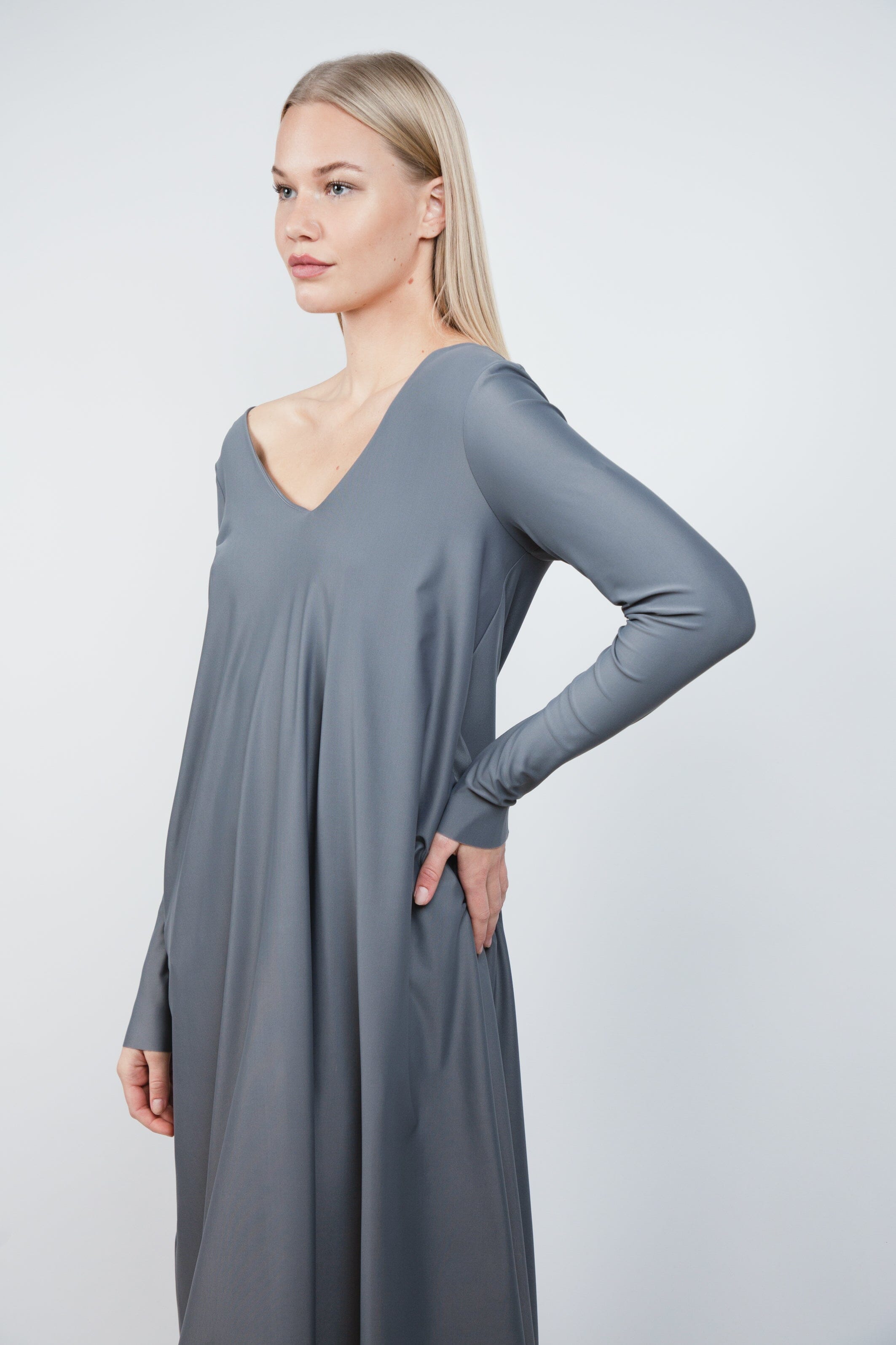  Desirous Dress Light Grey Product Amoralle