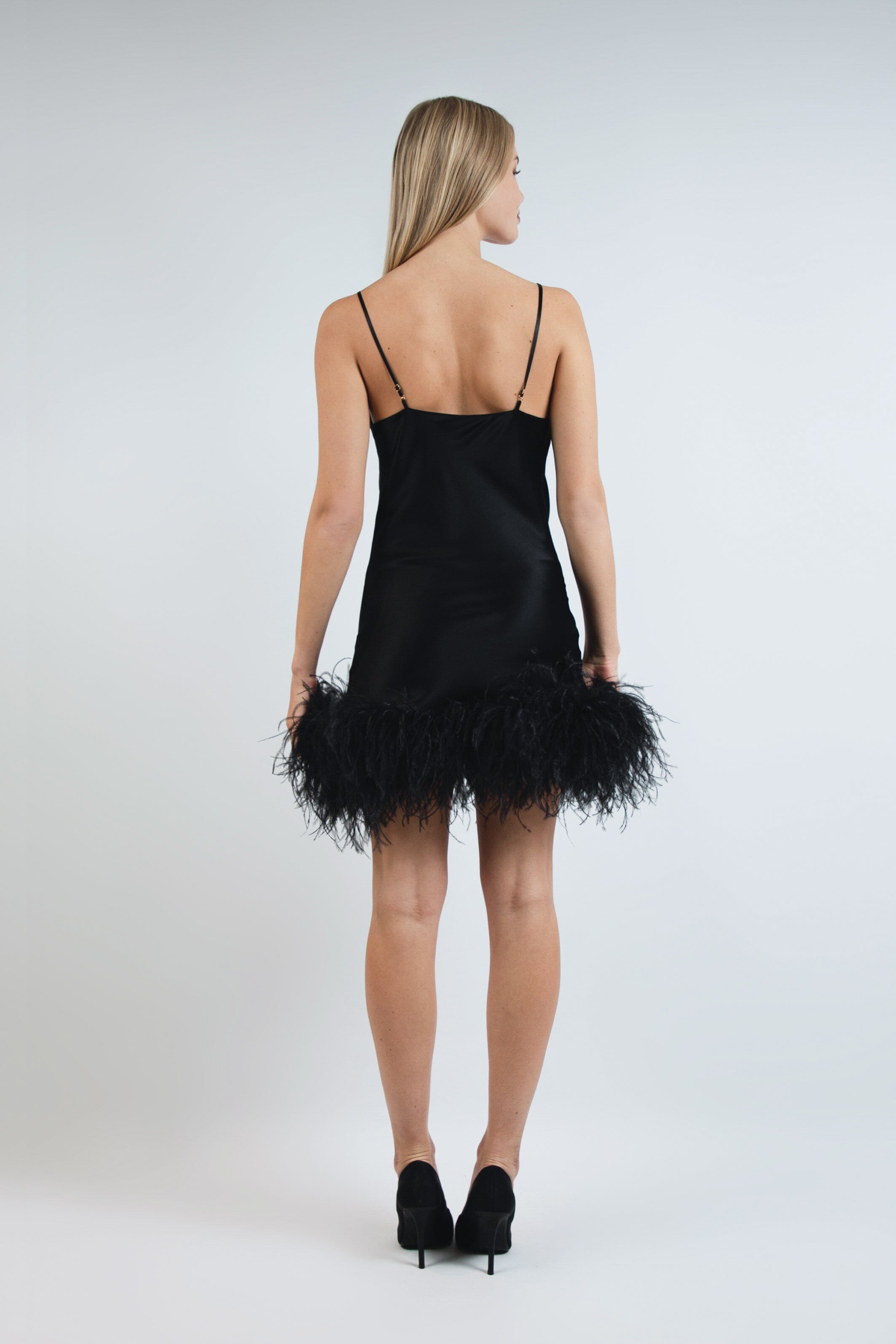  Femme Fatale Silk Mini Slip Dress Black Product Amoralle