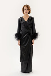  Glimmering Secret Robe Black Amoralle