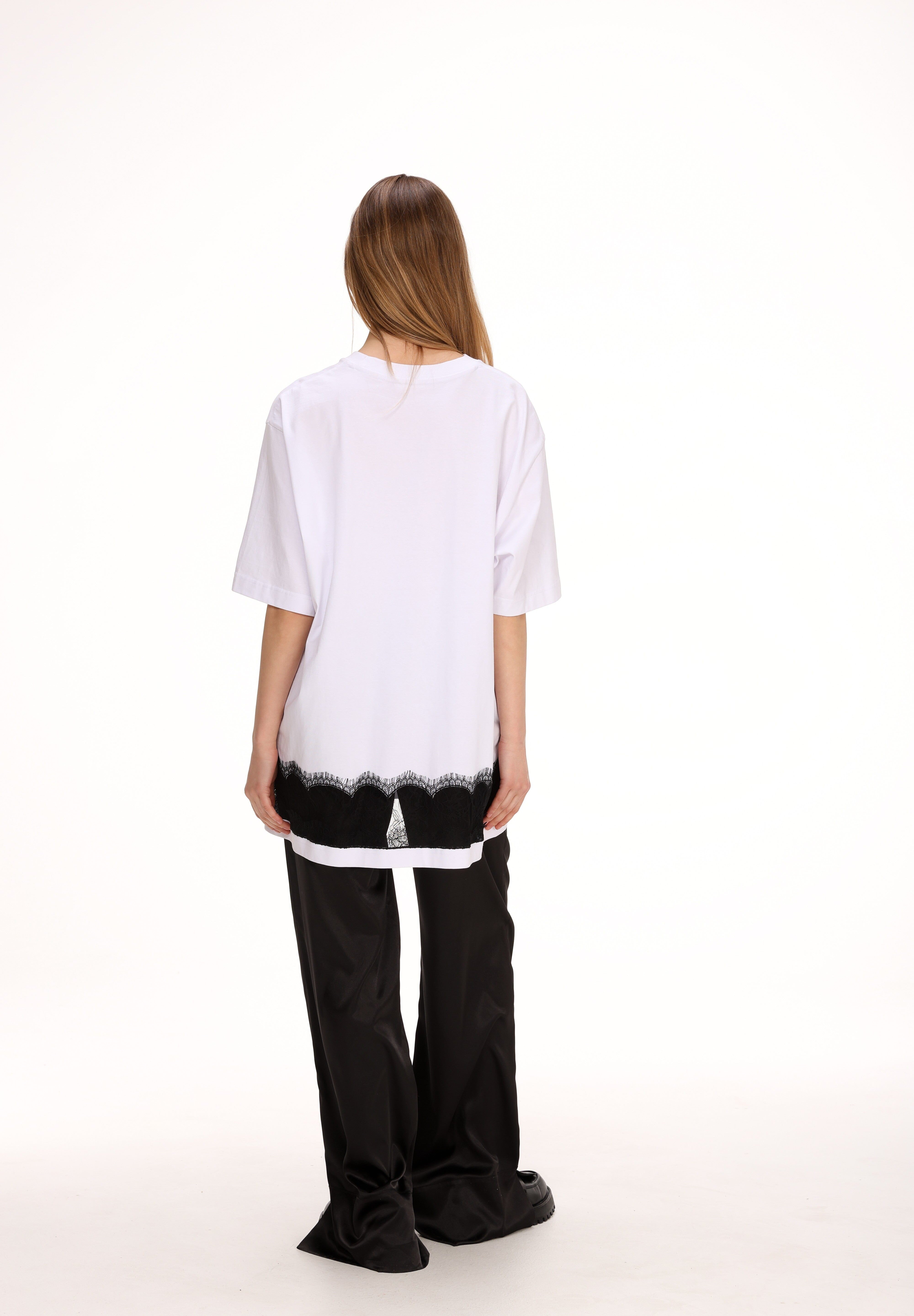  Lace and Cotton T-shirt Product Amoralle