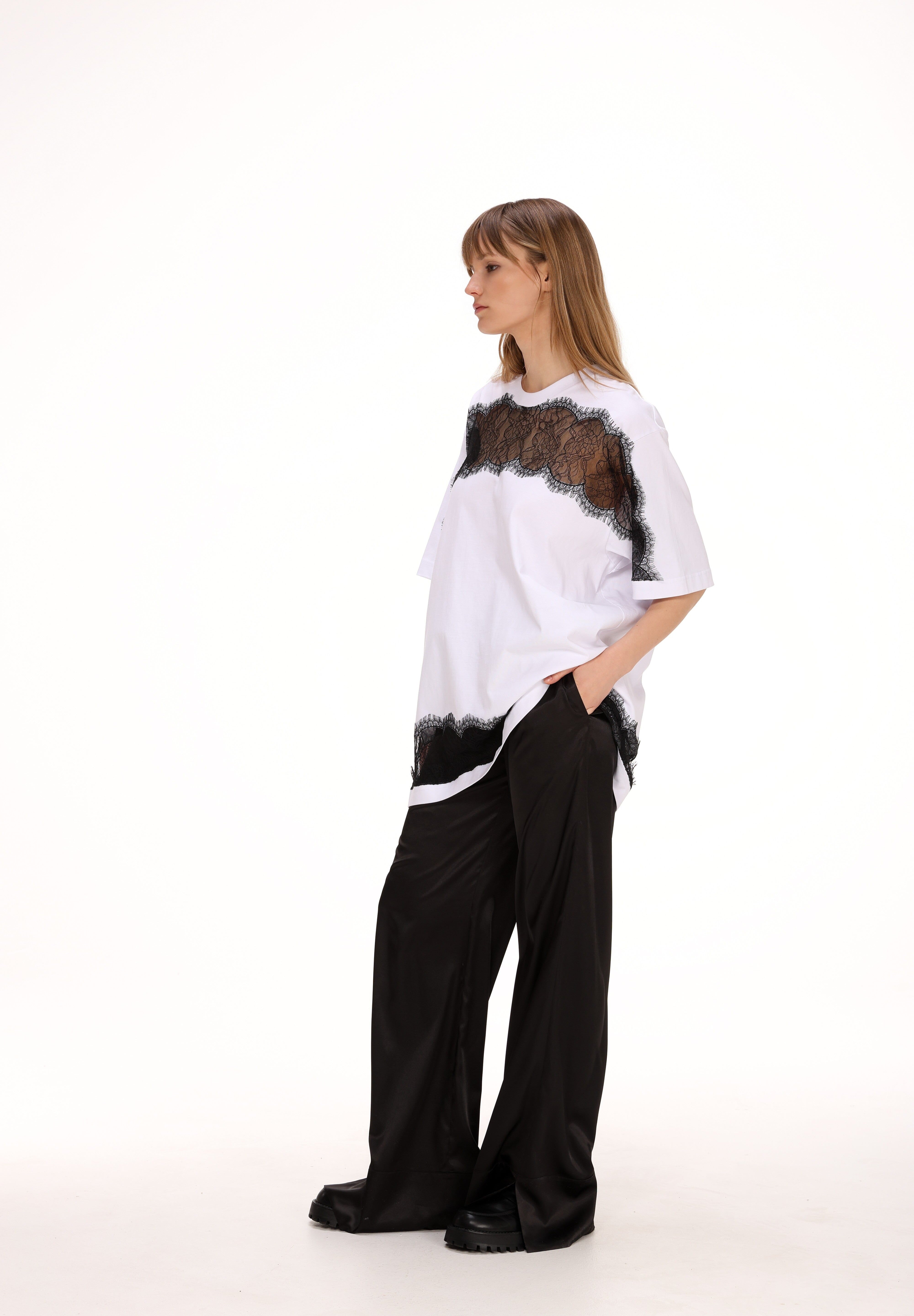  Lace and Cotton T-shirt Product Amoralle