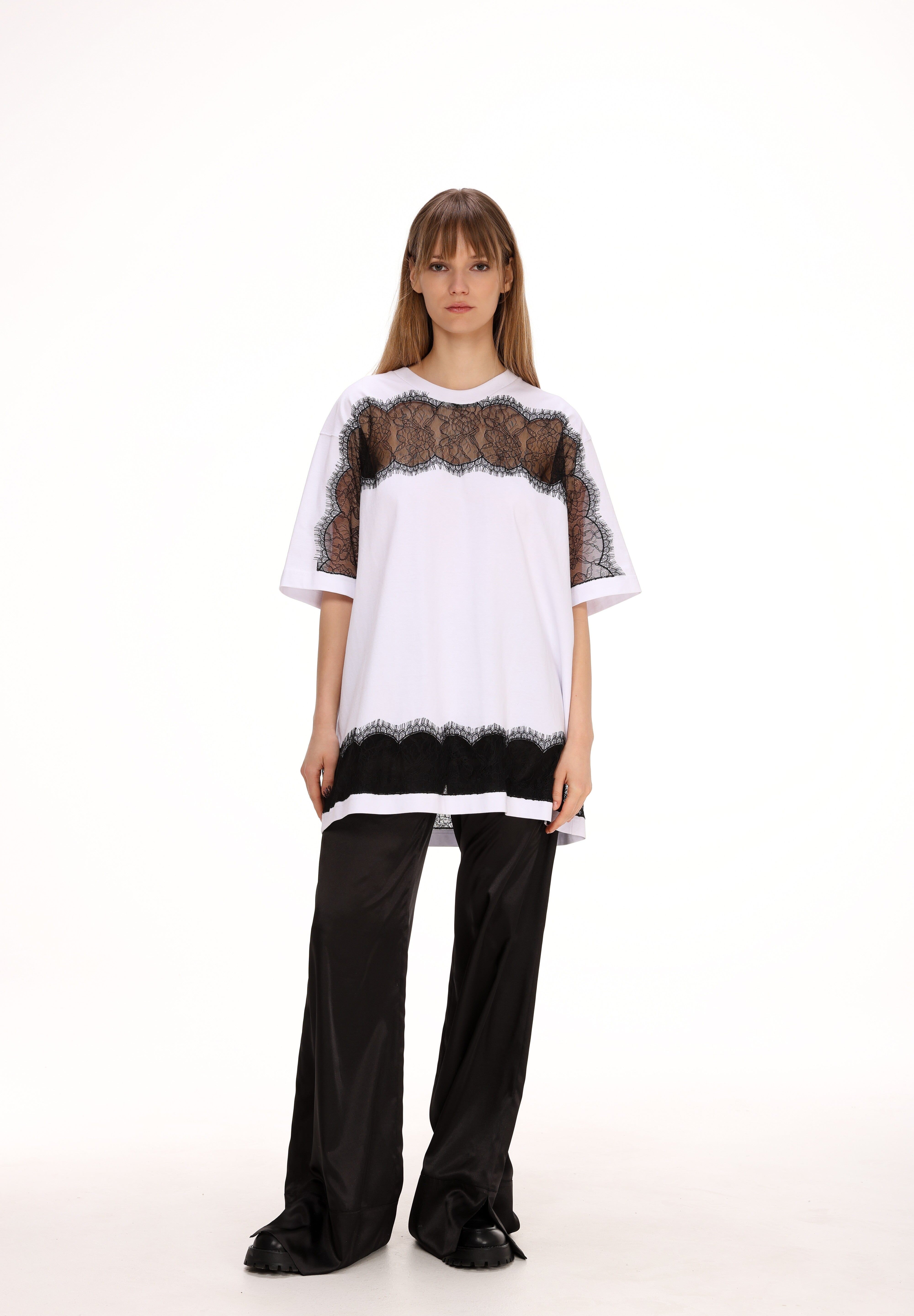  Lace and Cotton T-shirt Product Amoralle