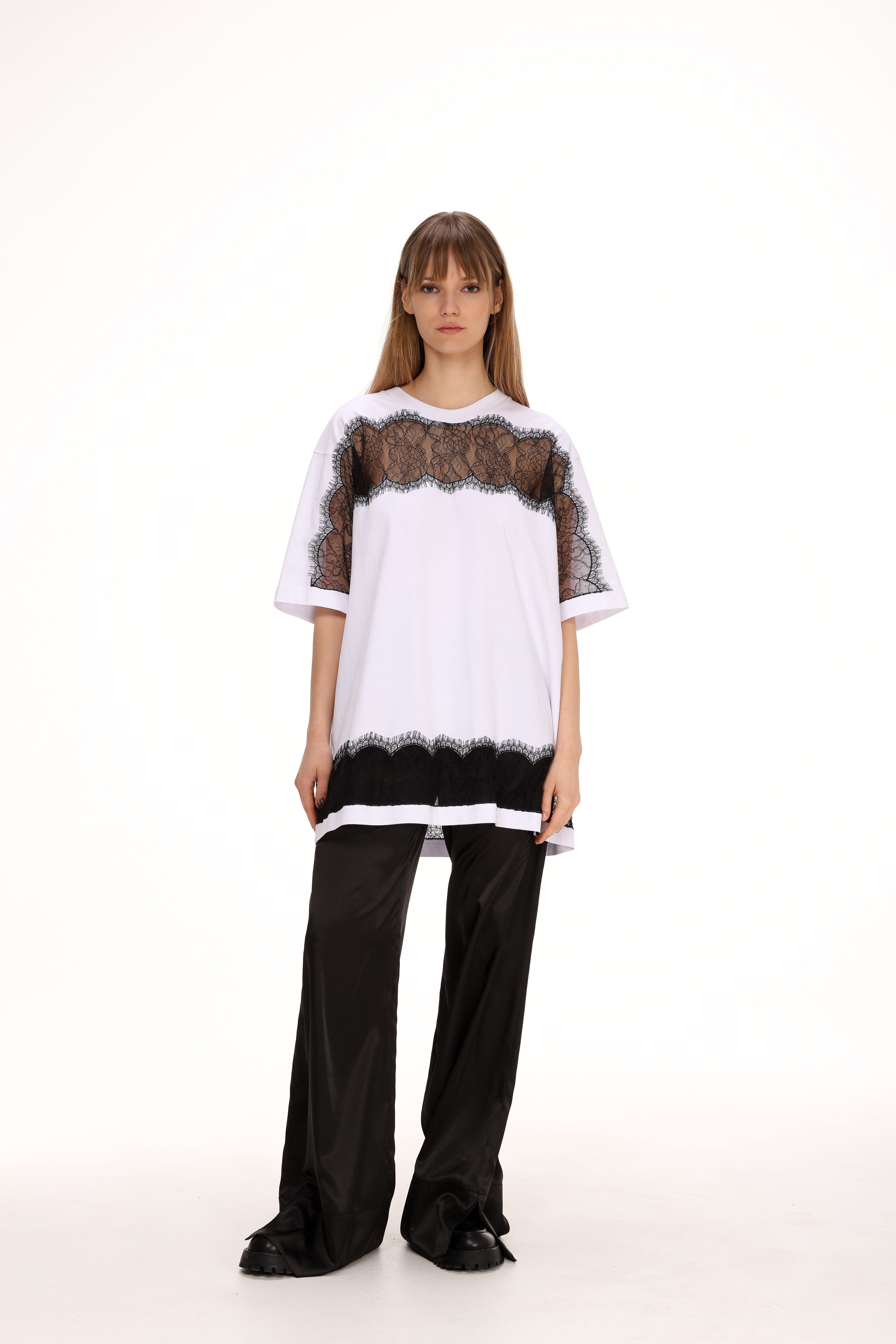  Lace and Cotton T-shirt Product Amoralle