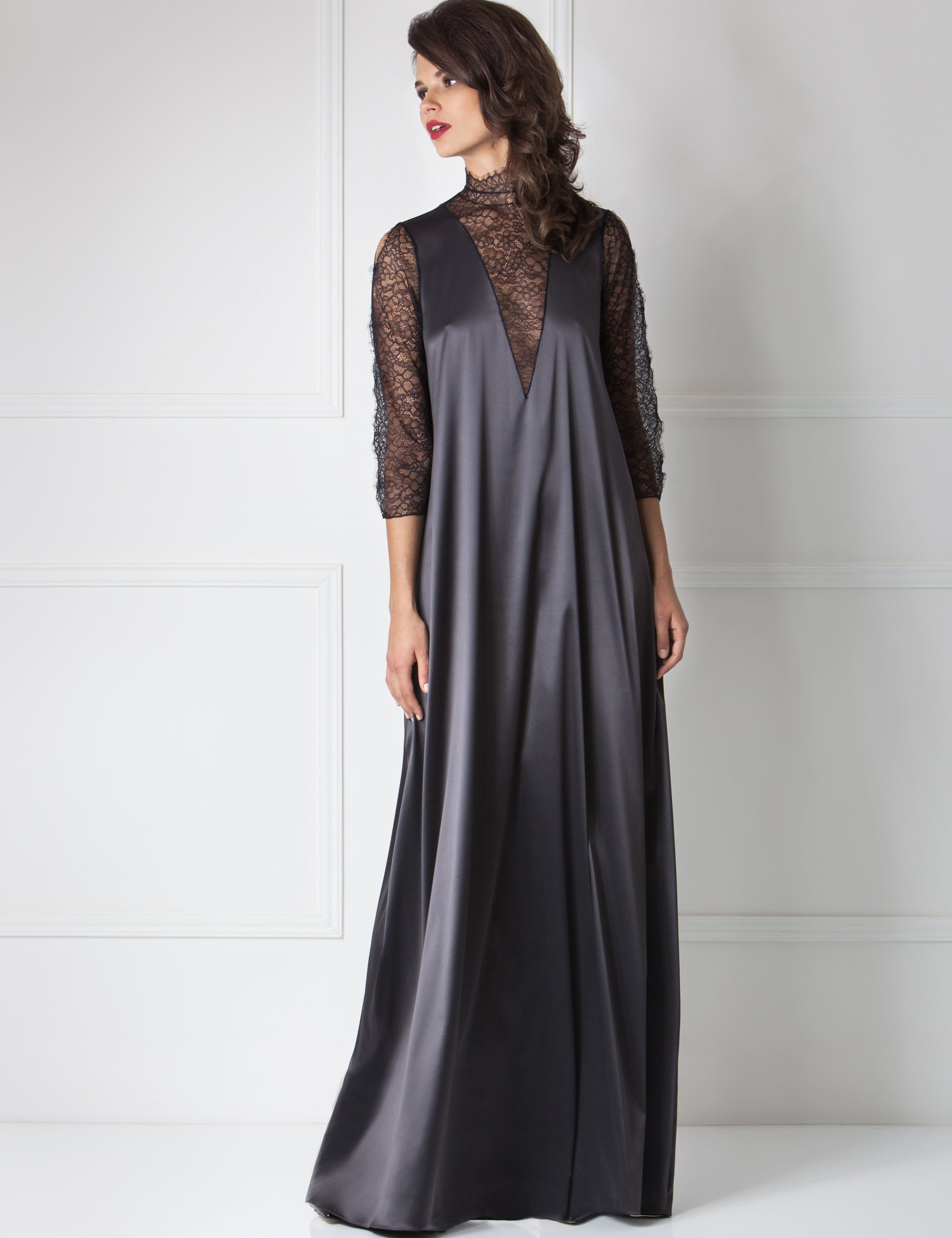  Lace Decollete & Sleeve Dress Product Amoralle