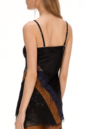  Lace Detail Satin Top Product Amoralle