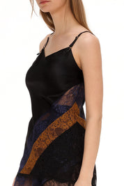  Lace Detail Satin Top Product Amoralle