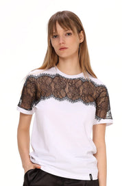  Lace Detail T-shirt Product Amoralle
