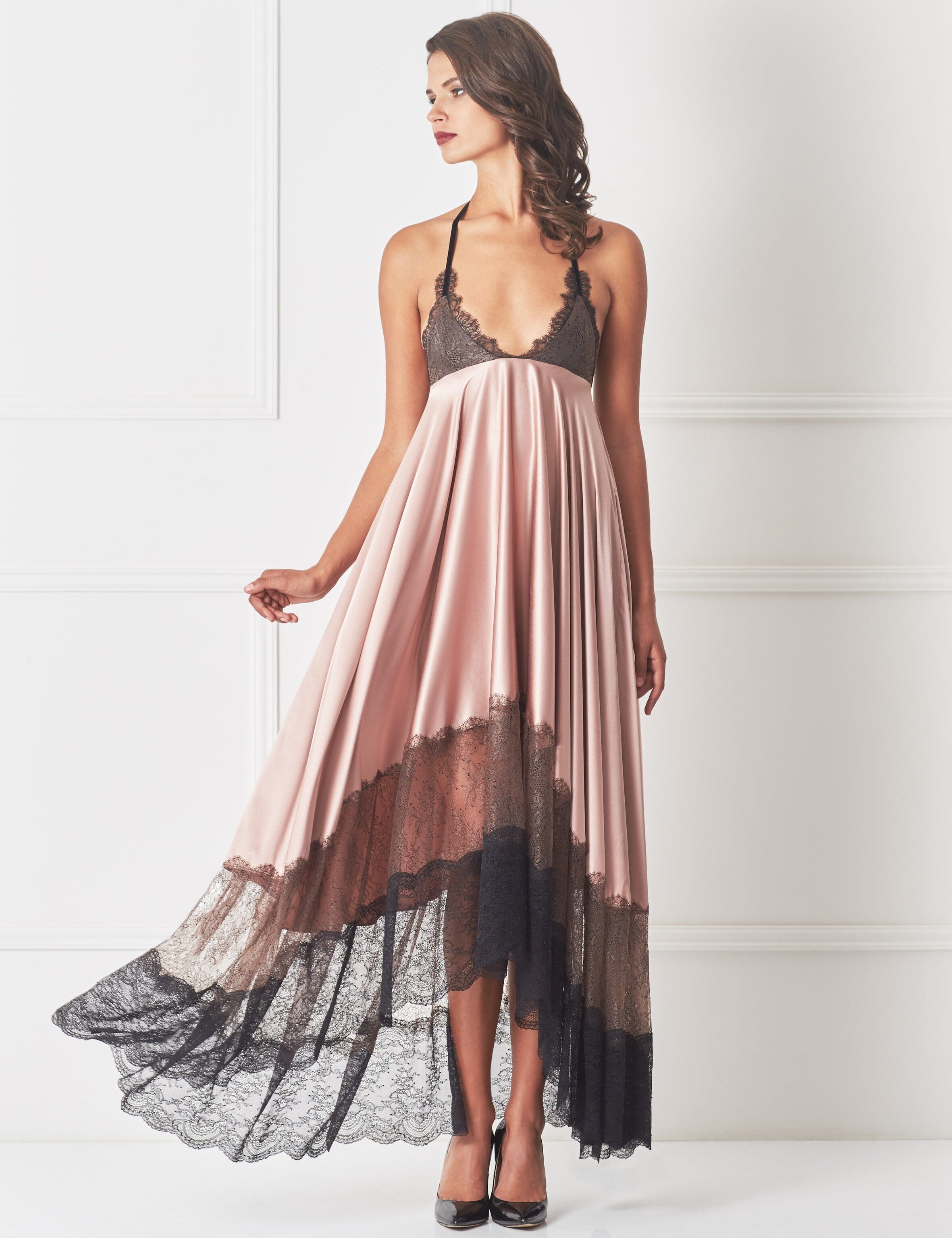  Lace Layering Silk Slip Product Amoralle