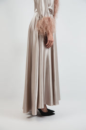  Lift Me Up Silk Robe Beige Product Amoralle