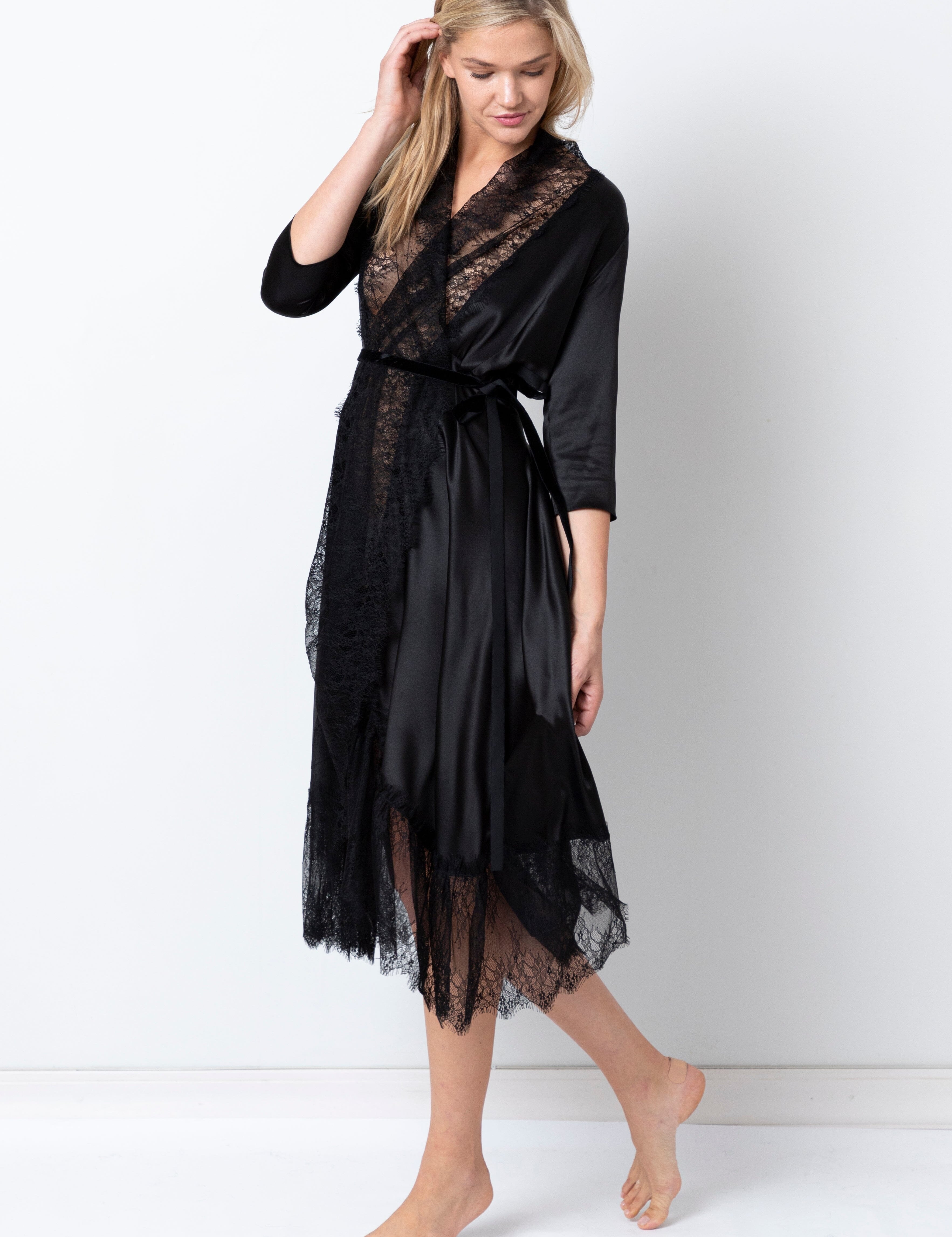  Light Satin Robe Product Amoralle