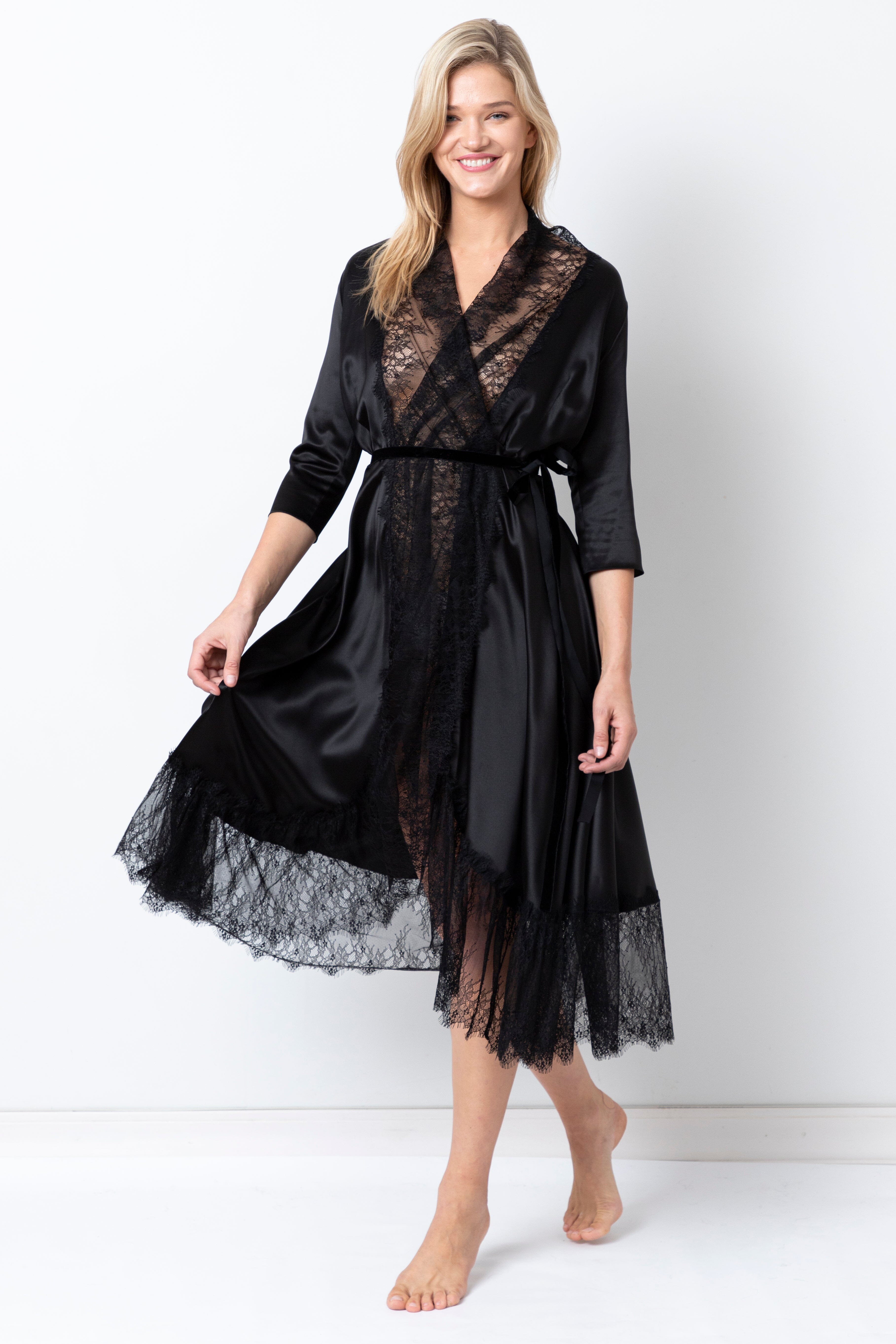  Light Satin Robe Product Amoralle