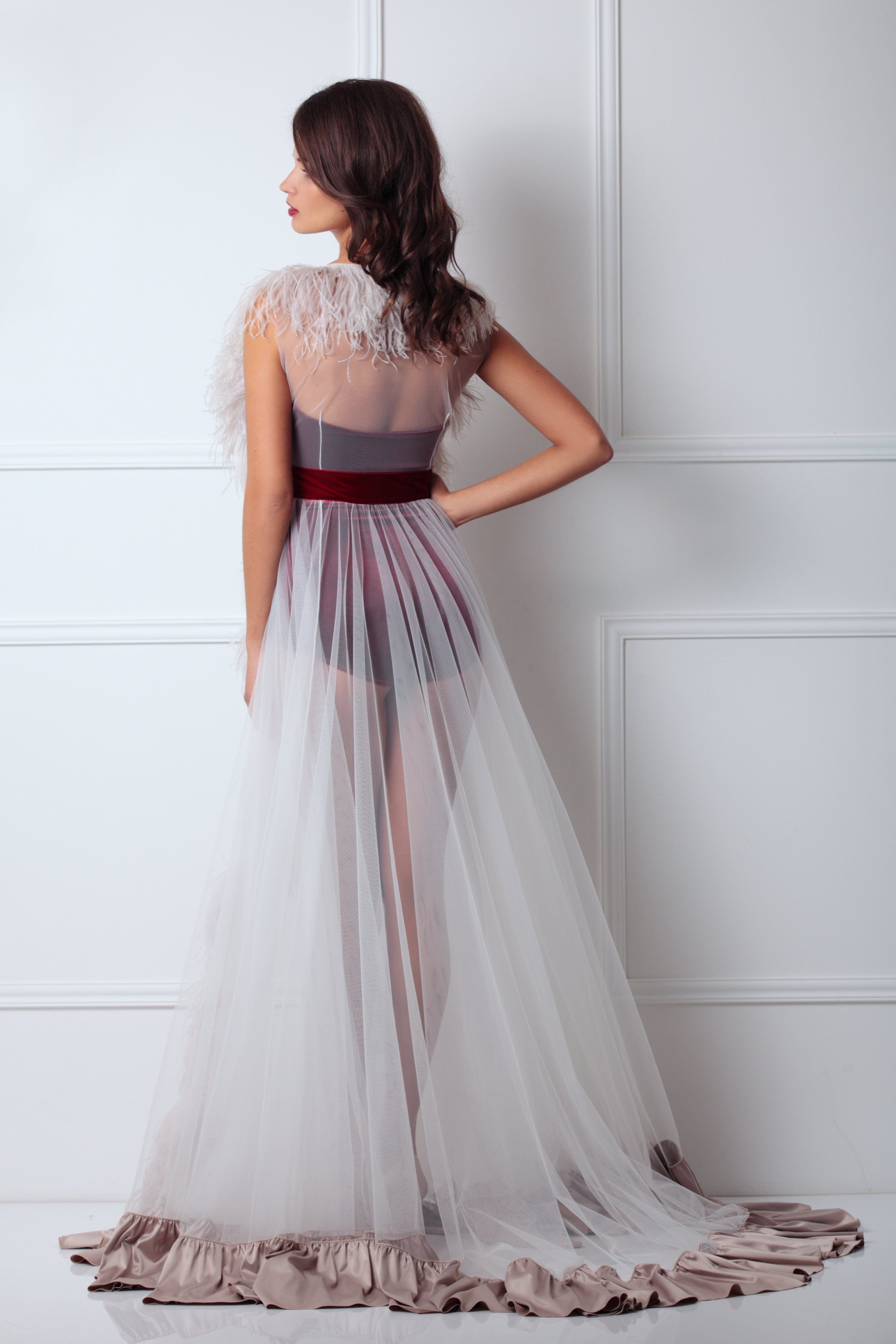  Luxury Feather Gown Product Amoralle