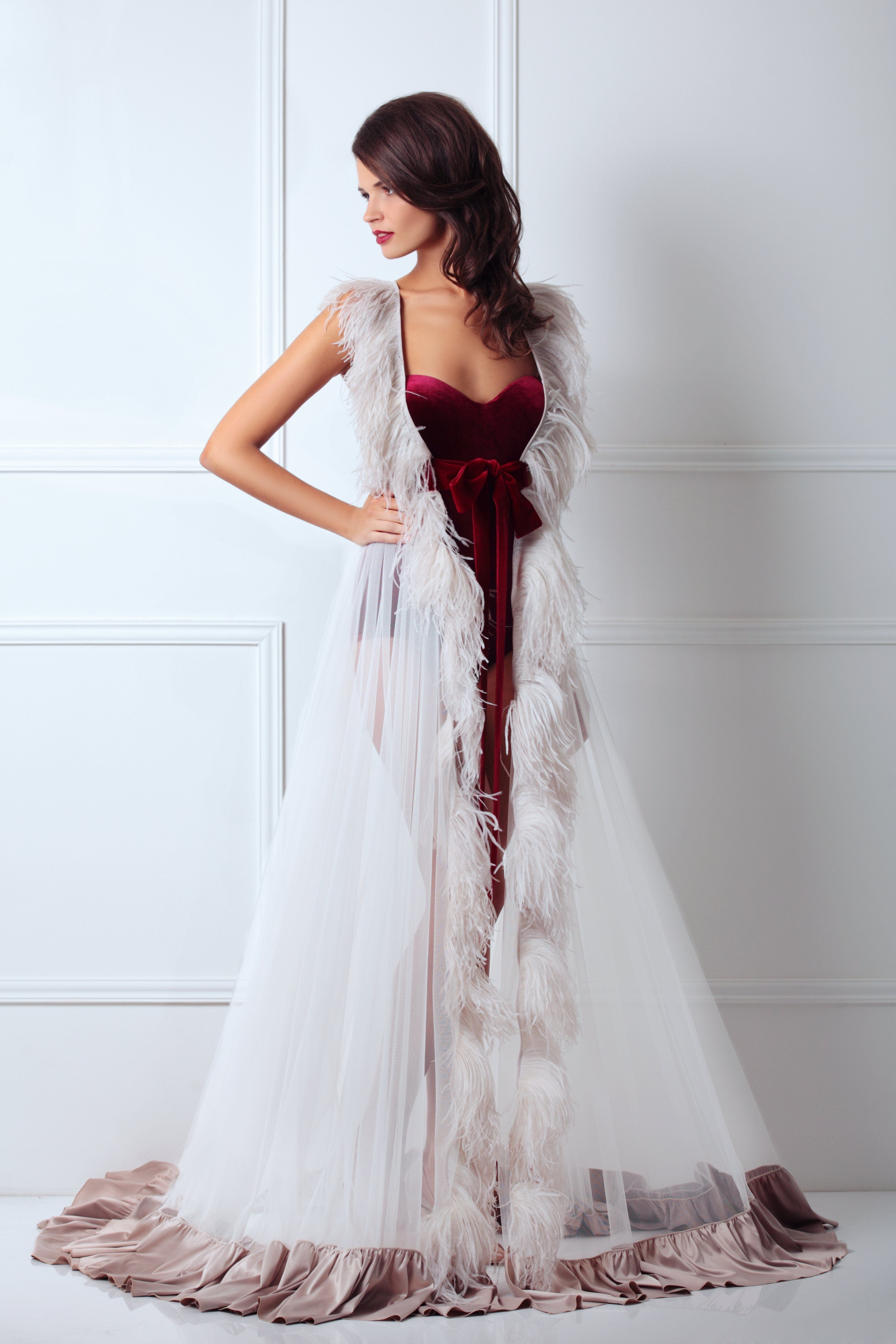  Luxury Feather Gown Product Amoralle