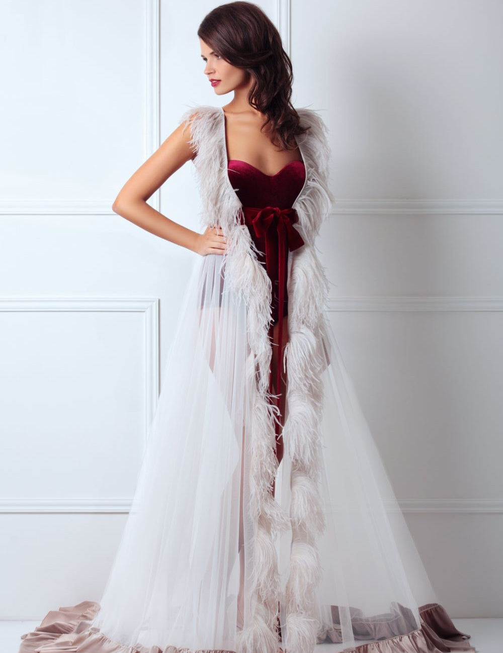  Luxury Feather Gown Product Amoralle