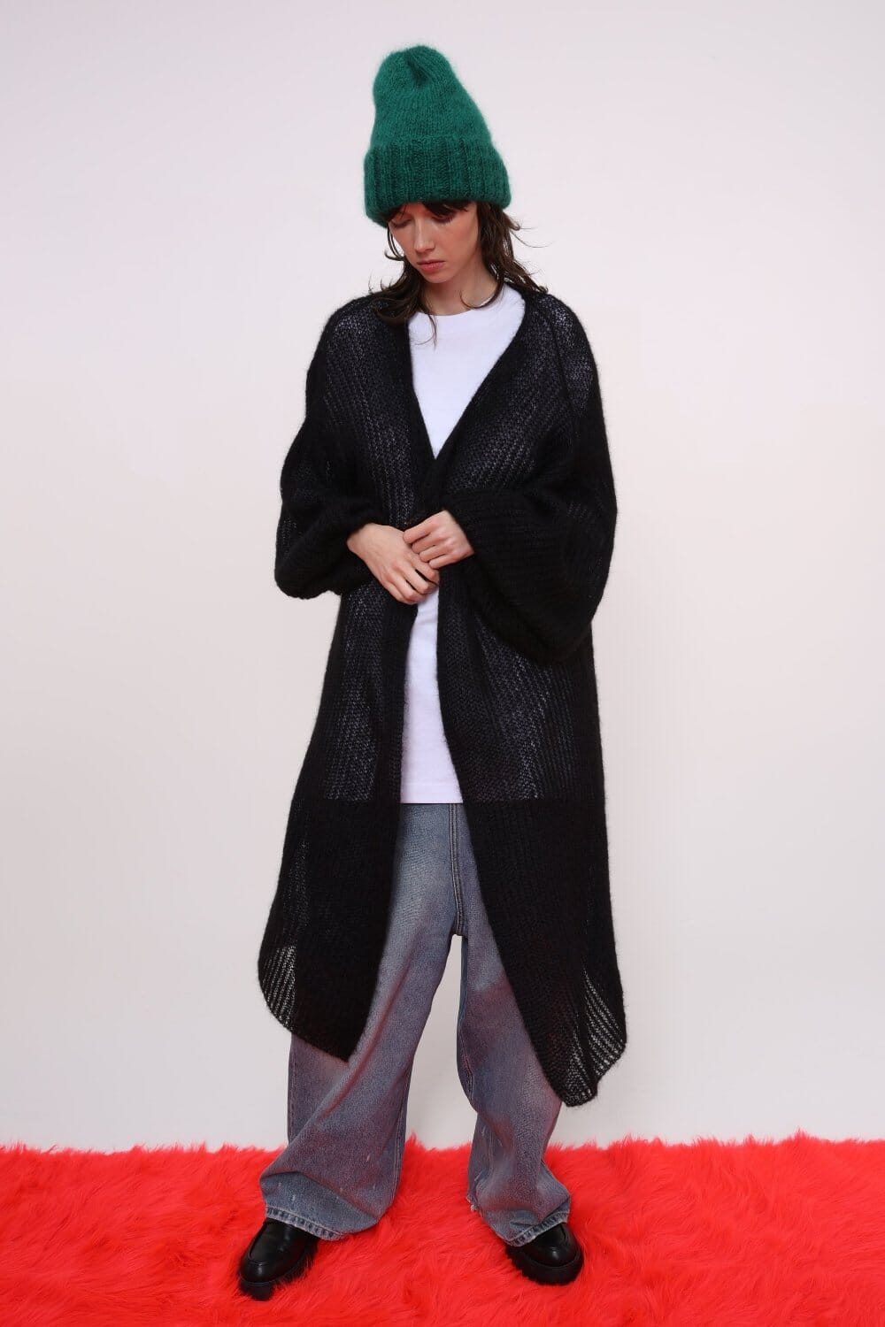  Mohair and Silk Blend Midi Cardigan Product Amoralle